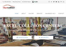 Tablet Screenshot of excelcollisioncenters.com